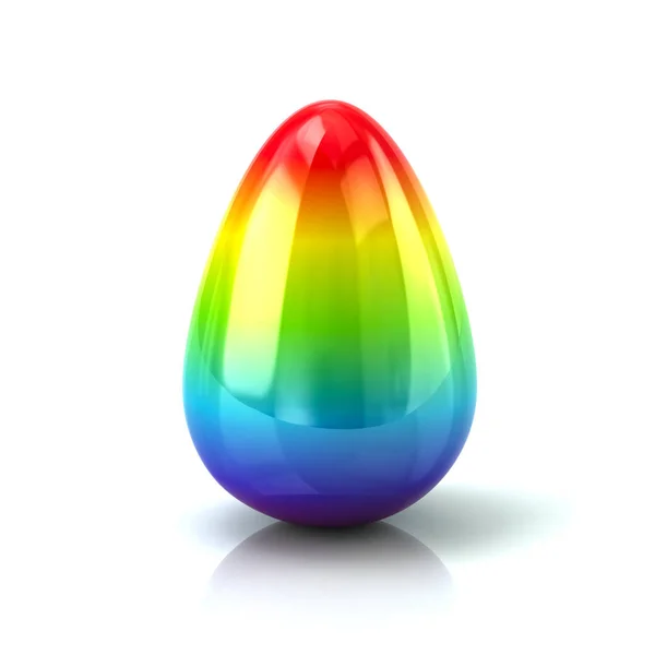 Arco iris huevo de Pascua — Foto de Stock