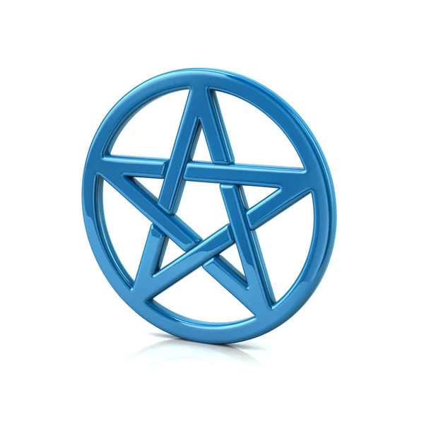青い五芒星形のシンボル — ストック写真