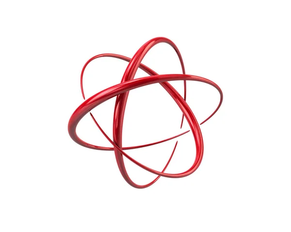 红色原子符号 — 图库照片