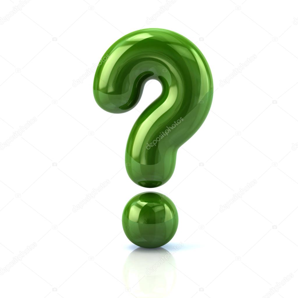 Green question mark sign