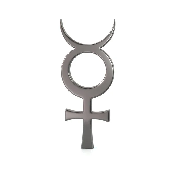 Symbol stříbrný Merkur — Stock fotografie