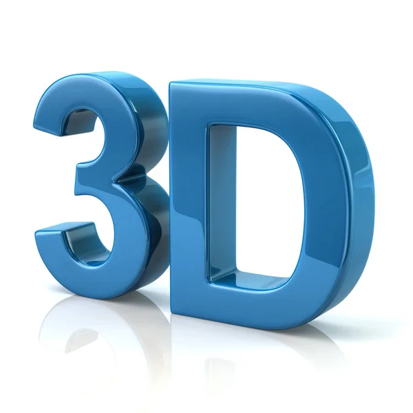 Blue 3D word — Stock Photo, Image