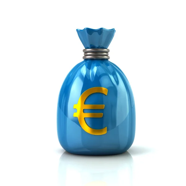Pengar väska med eurotecknet valuta — Stockfoto