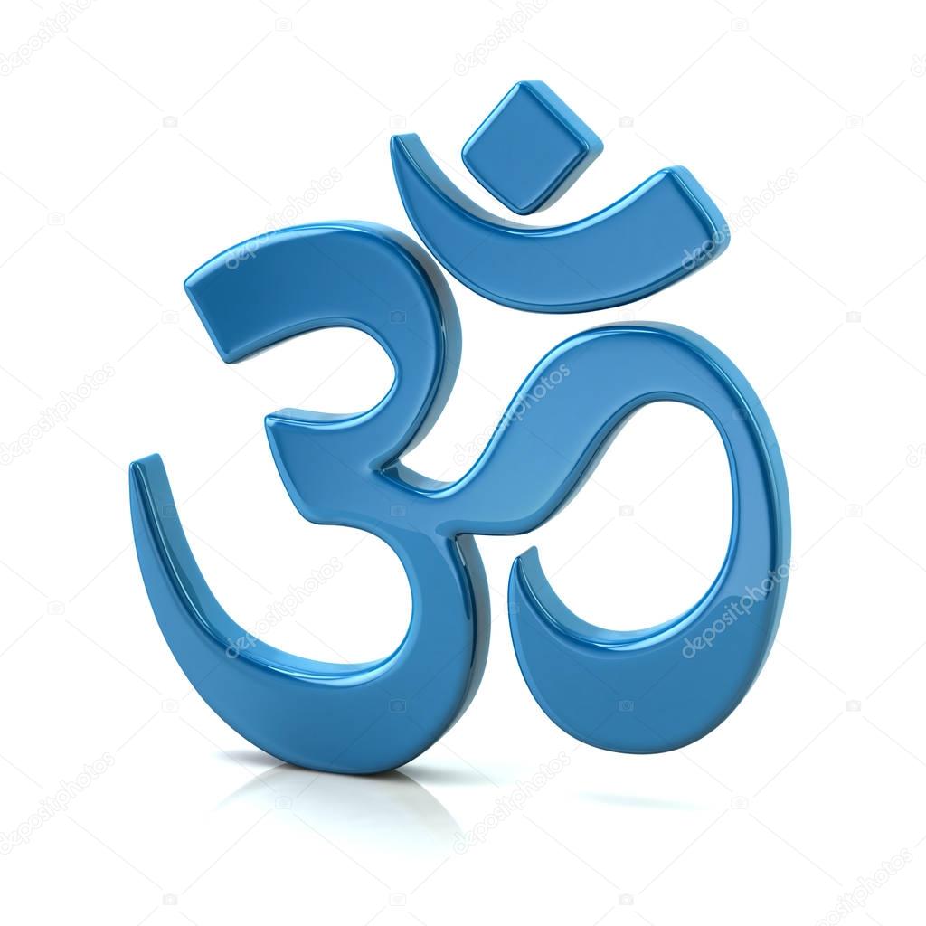 Blue Aum symbol of Hinduism