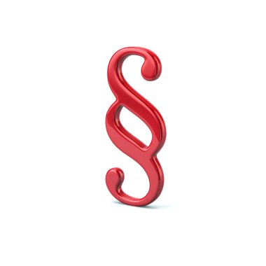 Red paragraph symbol clipart