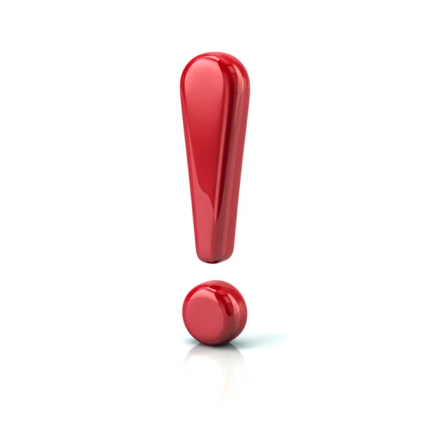 Red exclamation mark — Stock Photo, Image