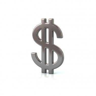 Gümüş dolar para birimi simgesi 