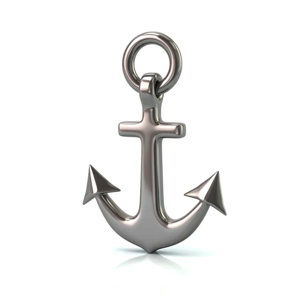 Silver anchor icon — Stock Photo, Image
