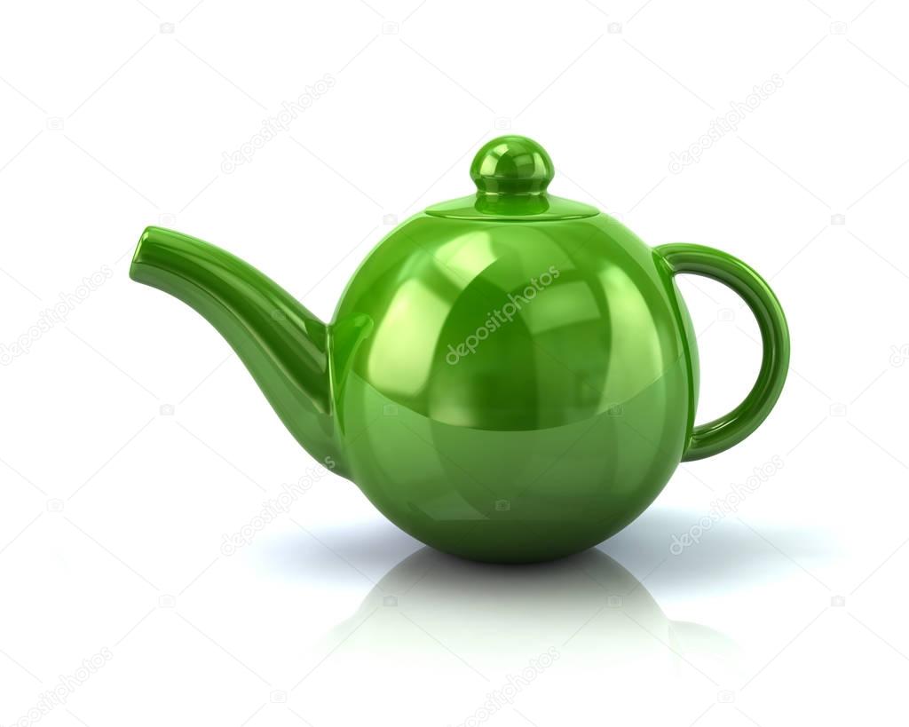 Green teapot icon