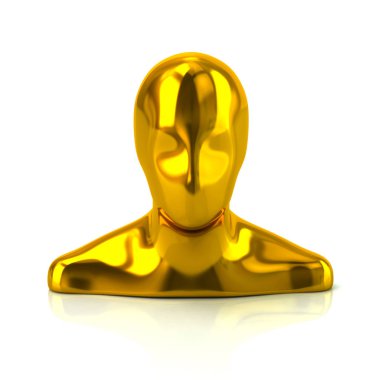 Altın profil avatar simge