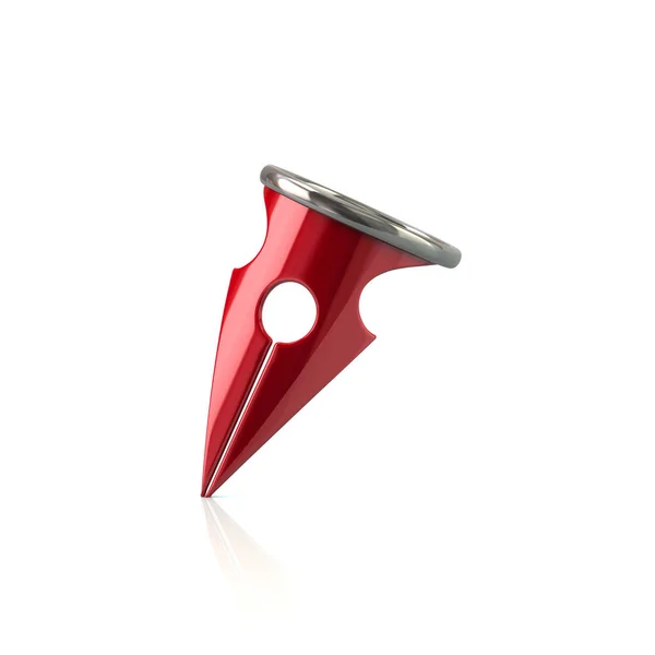 Red fountain pen icon — Stock Photo, Image