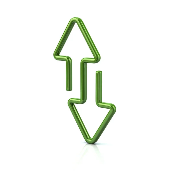 Green download and upload arrows — Stock Photo, Image