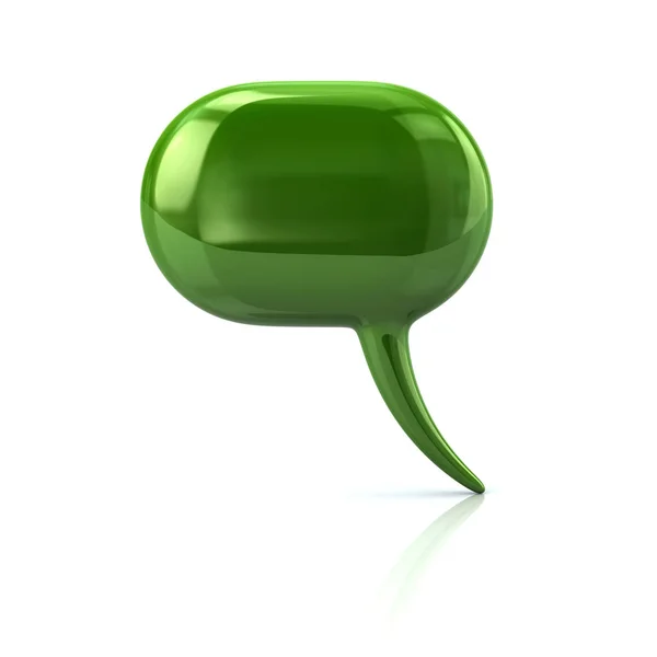 Czat z zieloną ikonę chmurki — Zdjęcie stockowe