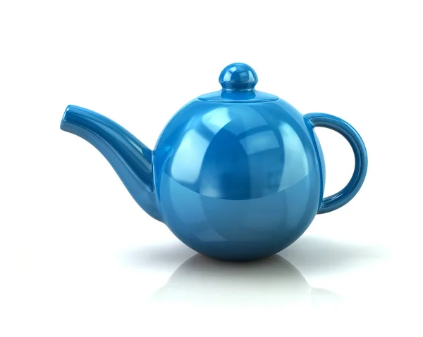 Niebieski czajniczek 3d — Zdjęcie stockowe