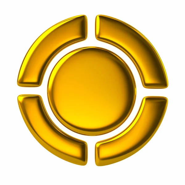ゴールデン プレーヤー コントロール ボタン — ストック写真