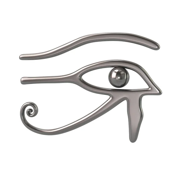 Silver Eye of Horus symbol — Stock fotografie