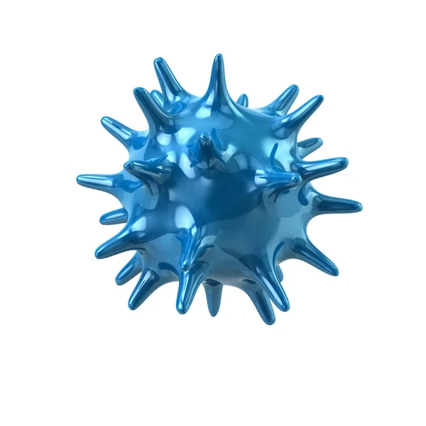 Icono de virus azul 3d ilustración —  Fotos de Stock