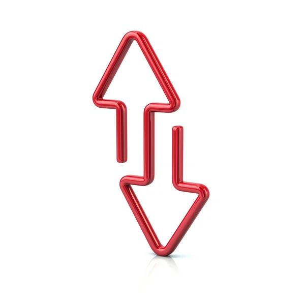 Red download and upload arrows — Stock Photo, Image