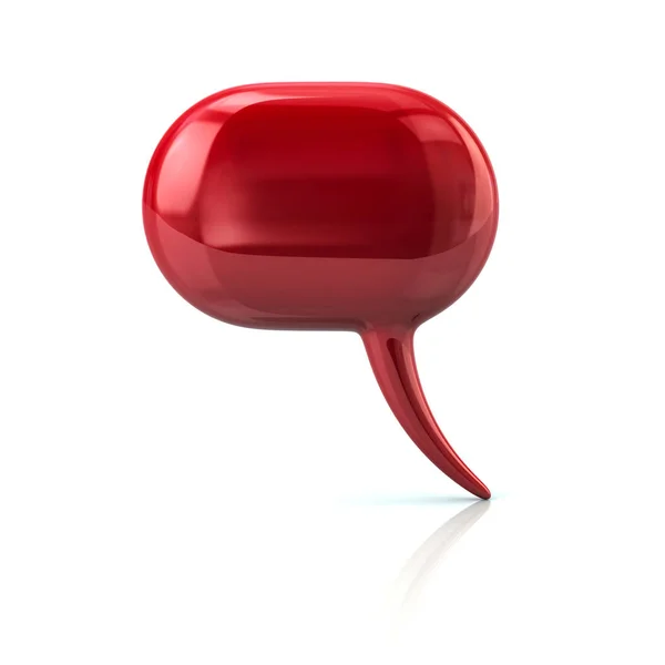 Red chat bubble icon — Stock Photo, Image