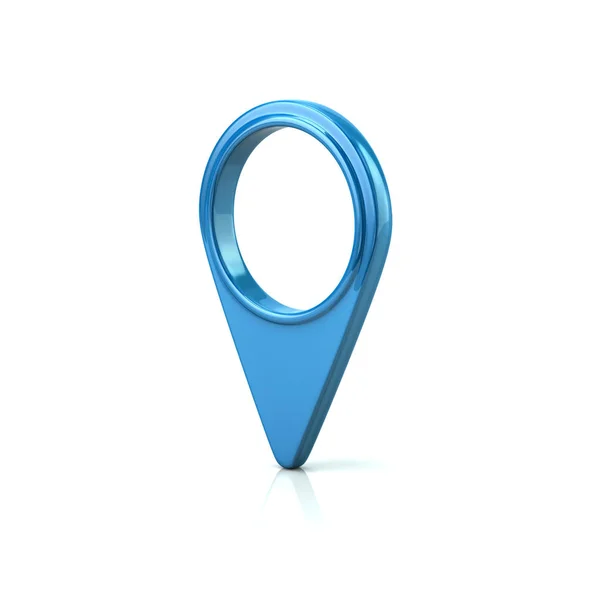 Round blue map pointer — Stock Photo, Image