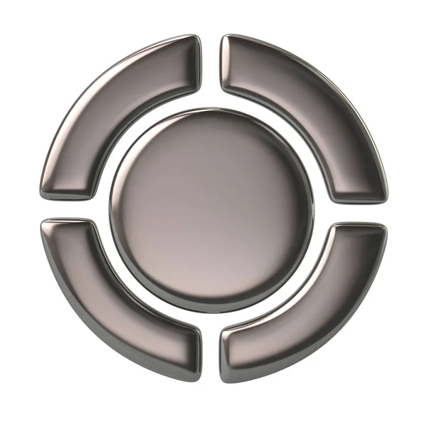 Botones de control del reproductor plata — Foto de Stock