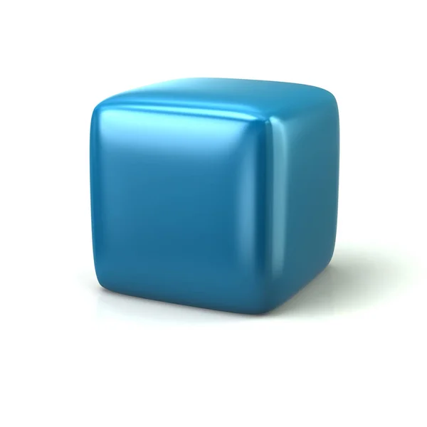 빈 블루 큐브 — 스톡 사진