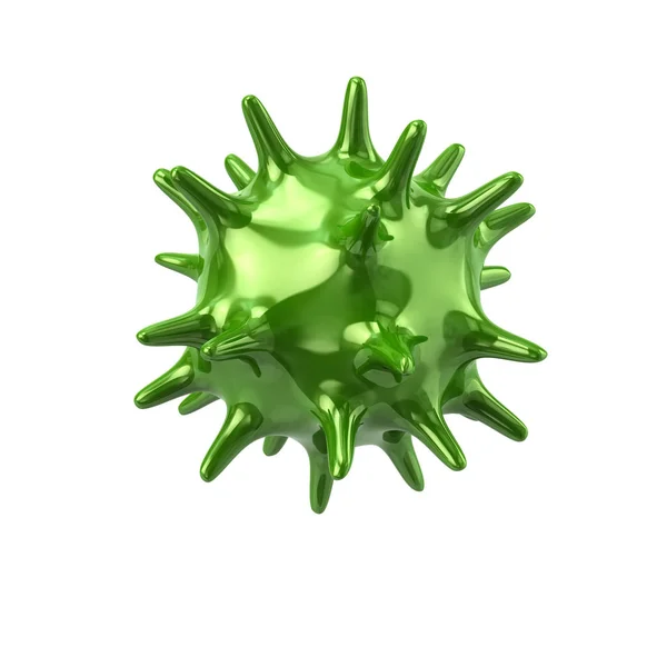 绿色病毒图标 — 图库照片