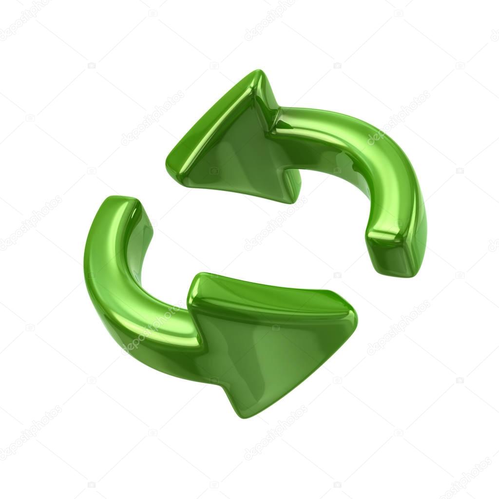 Green rotation arrows icon