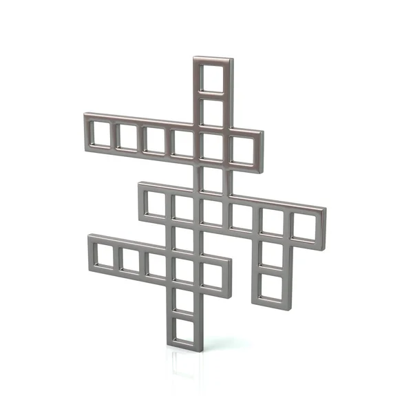 Crucigrama de plata icono —  Fotos de Stock