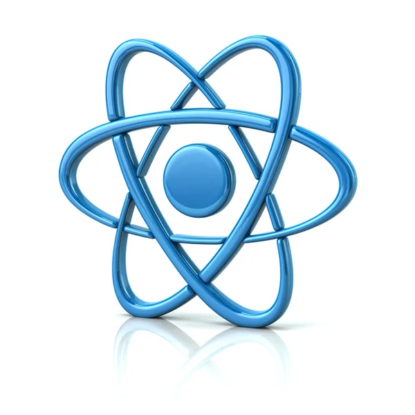 Blaues Atom-Symbol — Stockfoto