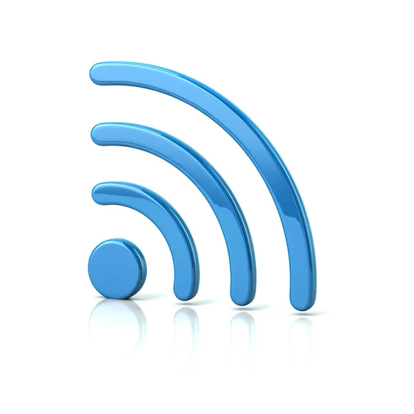 Icono azul wi fi — Foto de Stock