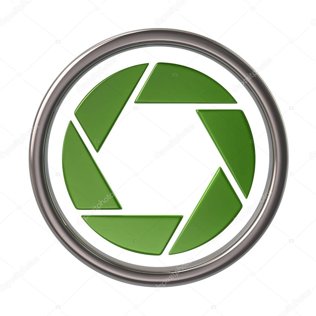 Green camera shutter icon