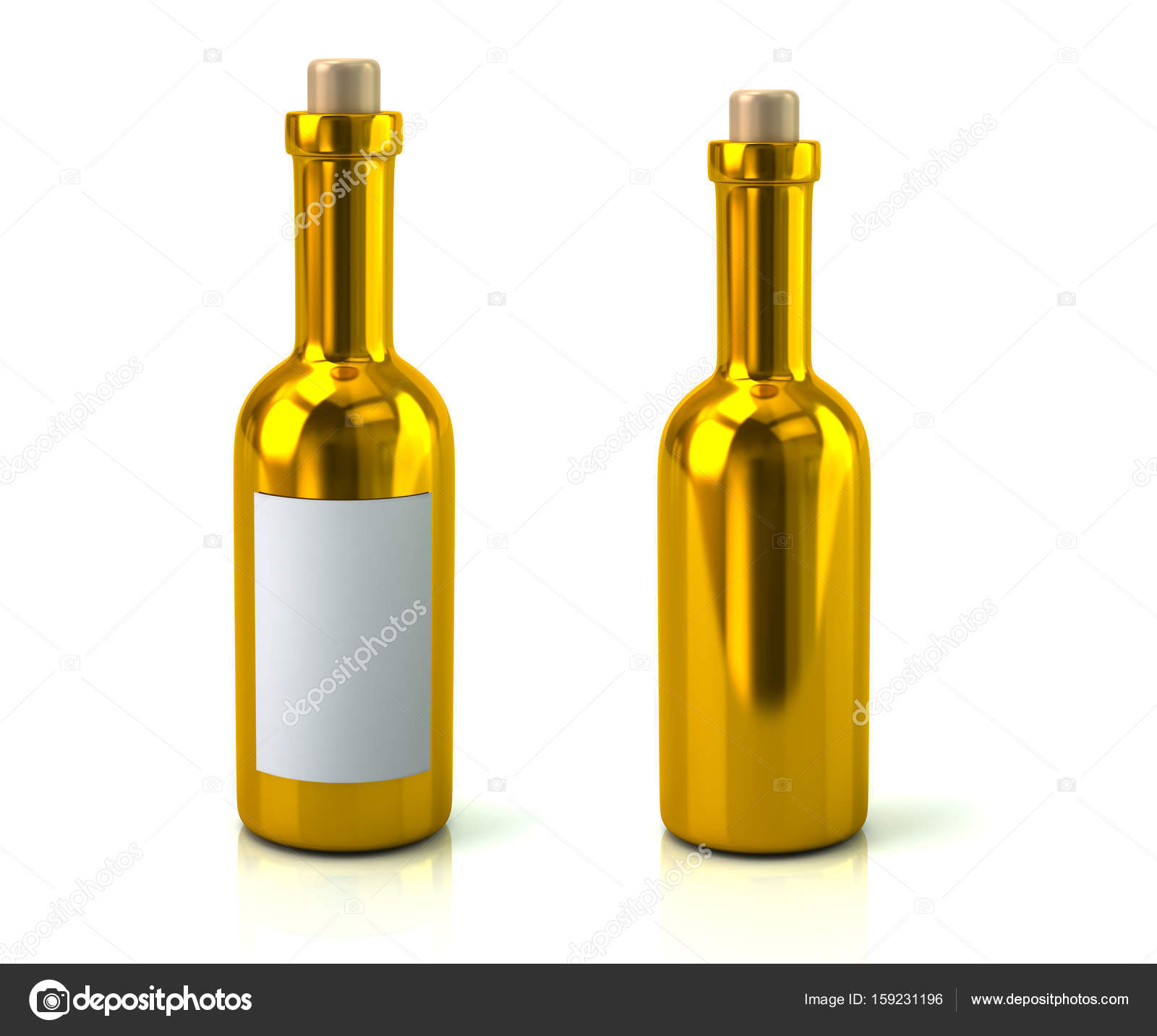 Download Golden Wine Bottles Stock Photo C Valdum 159231196 PSD Mockup Templates