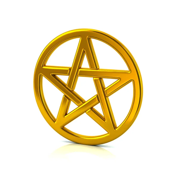 金色の五芒星のイラスト — ストック写真