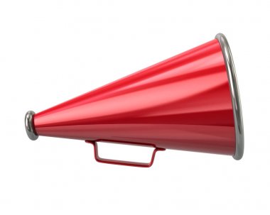 Kırmızı retro megafon