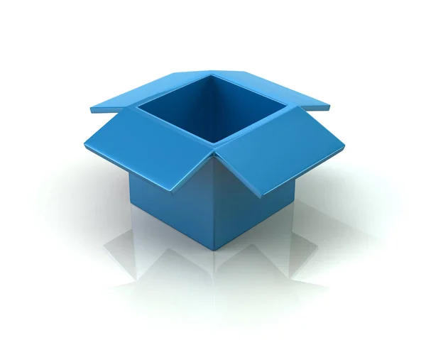 Blue open box — Stock Photo, Image