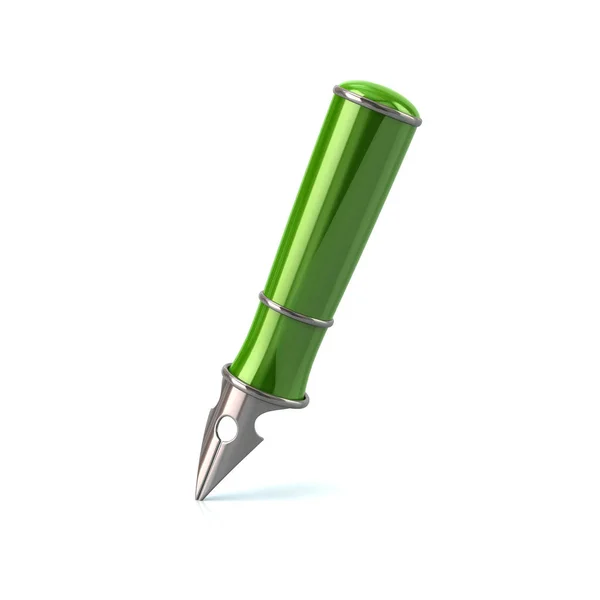 绿色的钢笔 — 图库照片