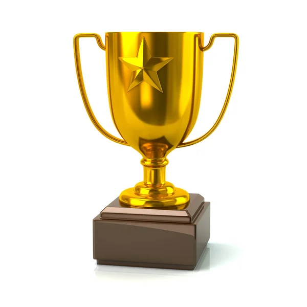 Golden trophy cup — Stock Photo, Image