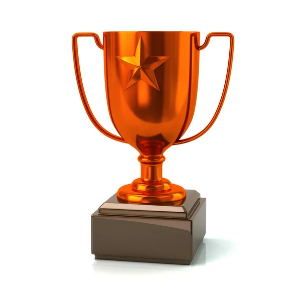 Bronzen trofee cup — Stockfoto