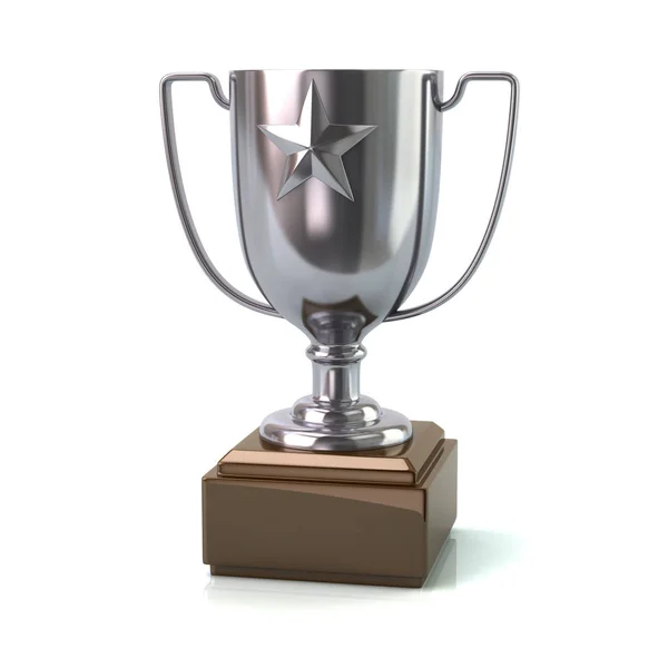 Silver trophy cup — Stock Photo, Image