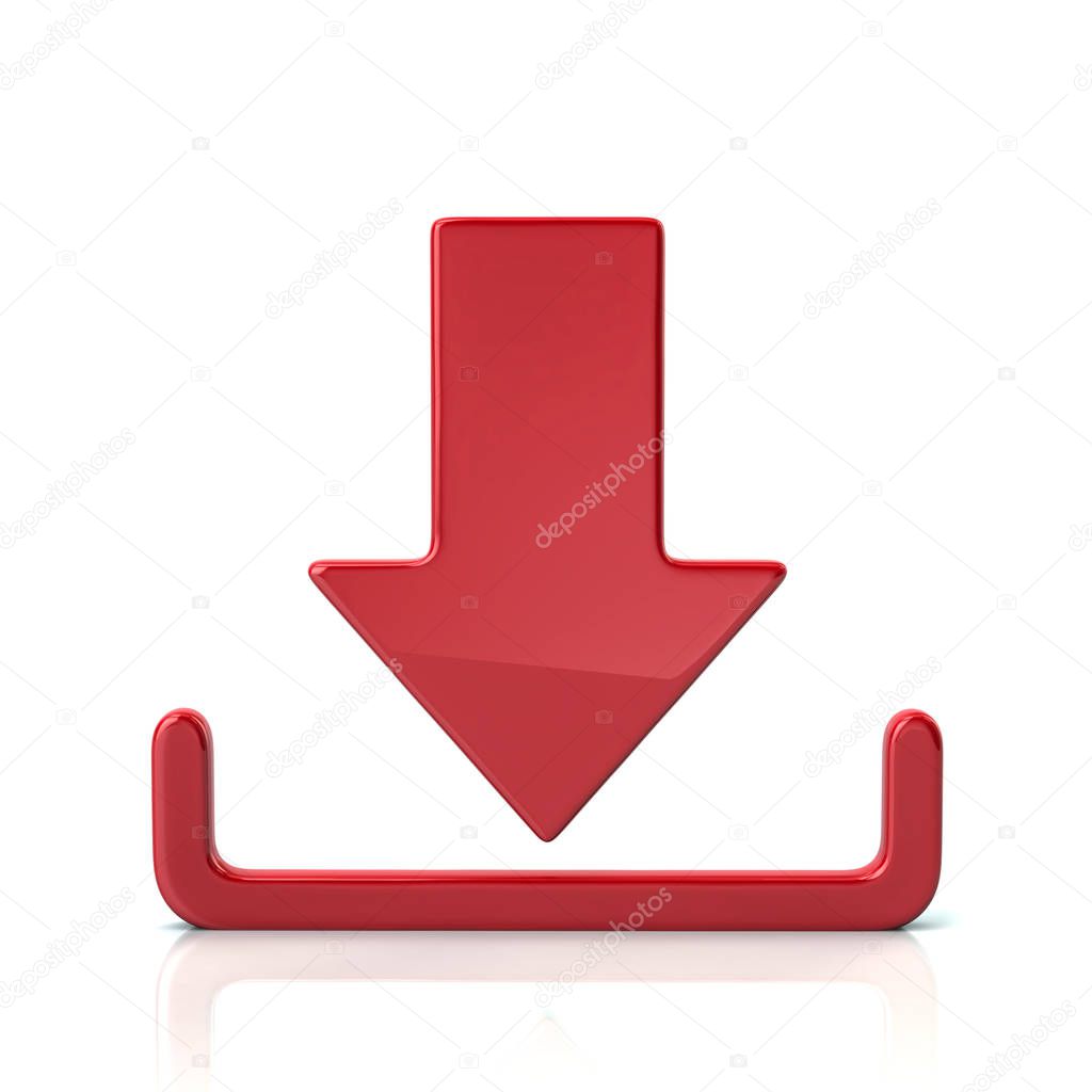 Red download icon