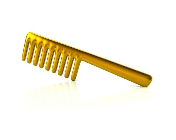 Golden comb icon — Stock Photo, Image