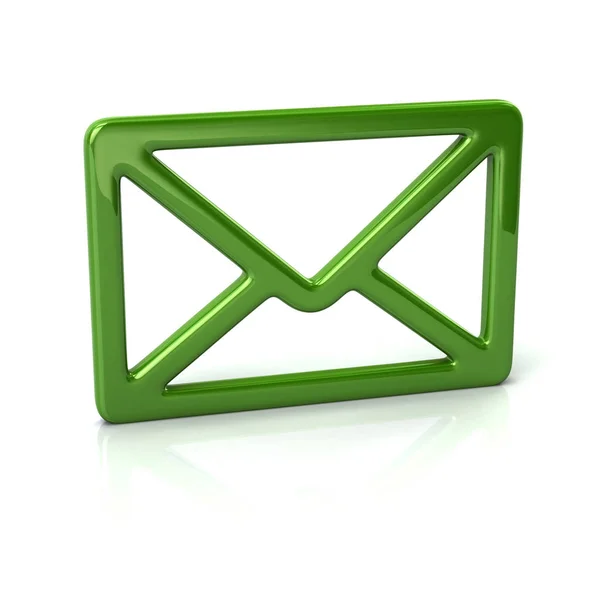 Green mail icon — Stock Photo, Image