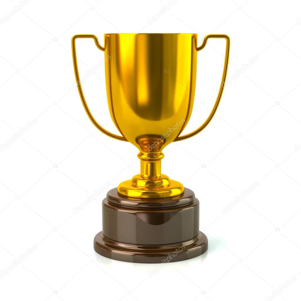 Golden trophy cup