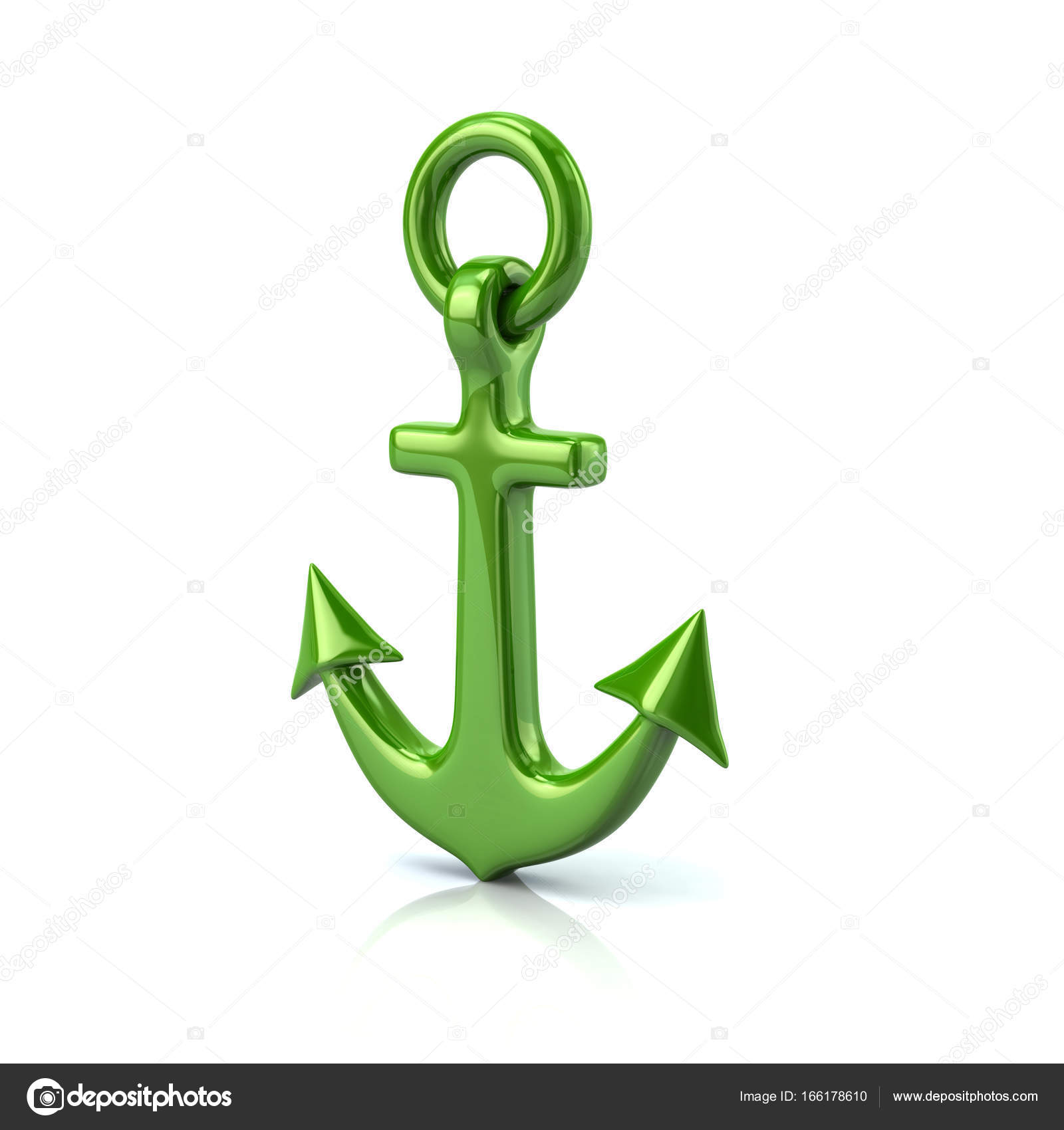 Green anchor illustration Stock Photo by ©valdum 166178610