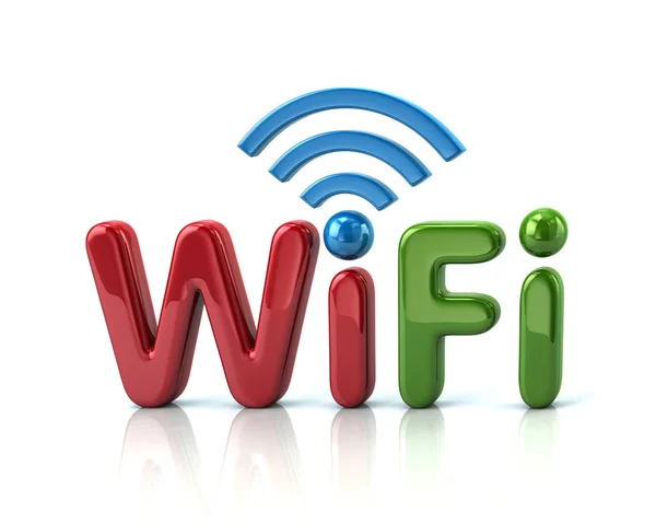 Lettere colorate WiFi — Foto Stock