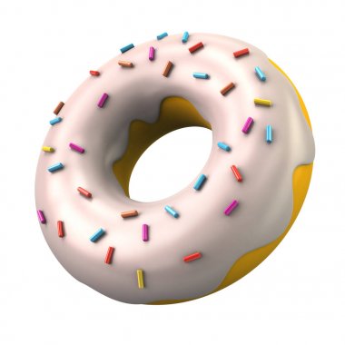 Dekoratif sprinkles ile çörek