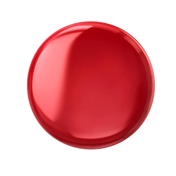 Красная кнопка или значок — стоковое фото