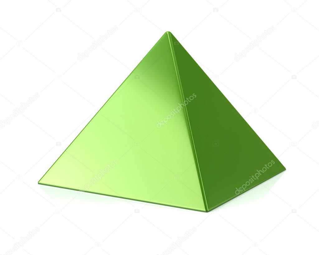 Green pyramid illustration 