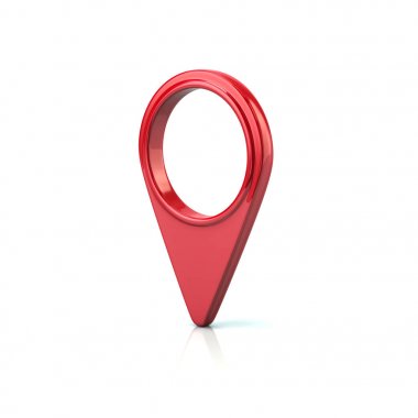 Yuvarlak kırmızı harita işaretçi